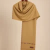 Camel Color Handmade Wool Shawl for Men