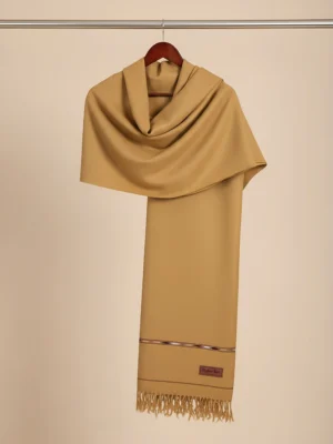 Camel Color Handmade Wool Shawl for Men