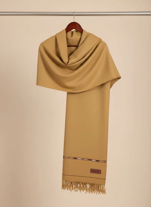 Camel Color Handmade Wool Shawl for Men