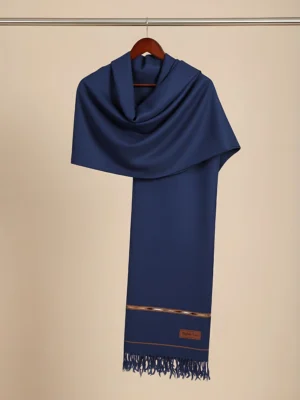 Neelab Blue Handmade Wool Shawl for Men
