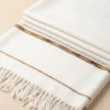 White Handmade Islampuri Wool Shawl for Men